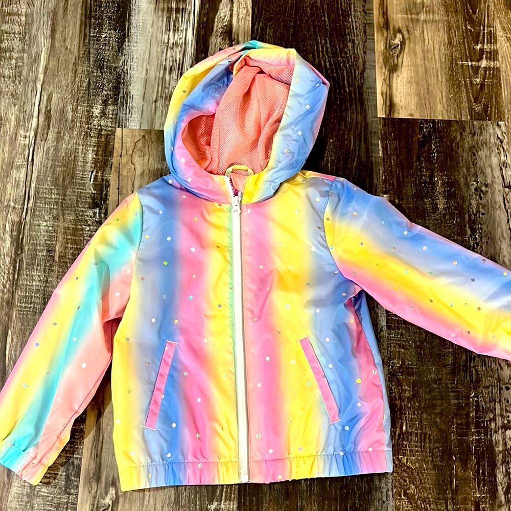 Tie dye rain coat